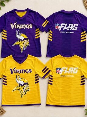 YMCA NFL Flag Football Reversible Vikings Jersey Youth Small & Medium